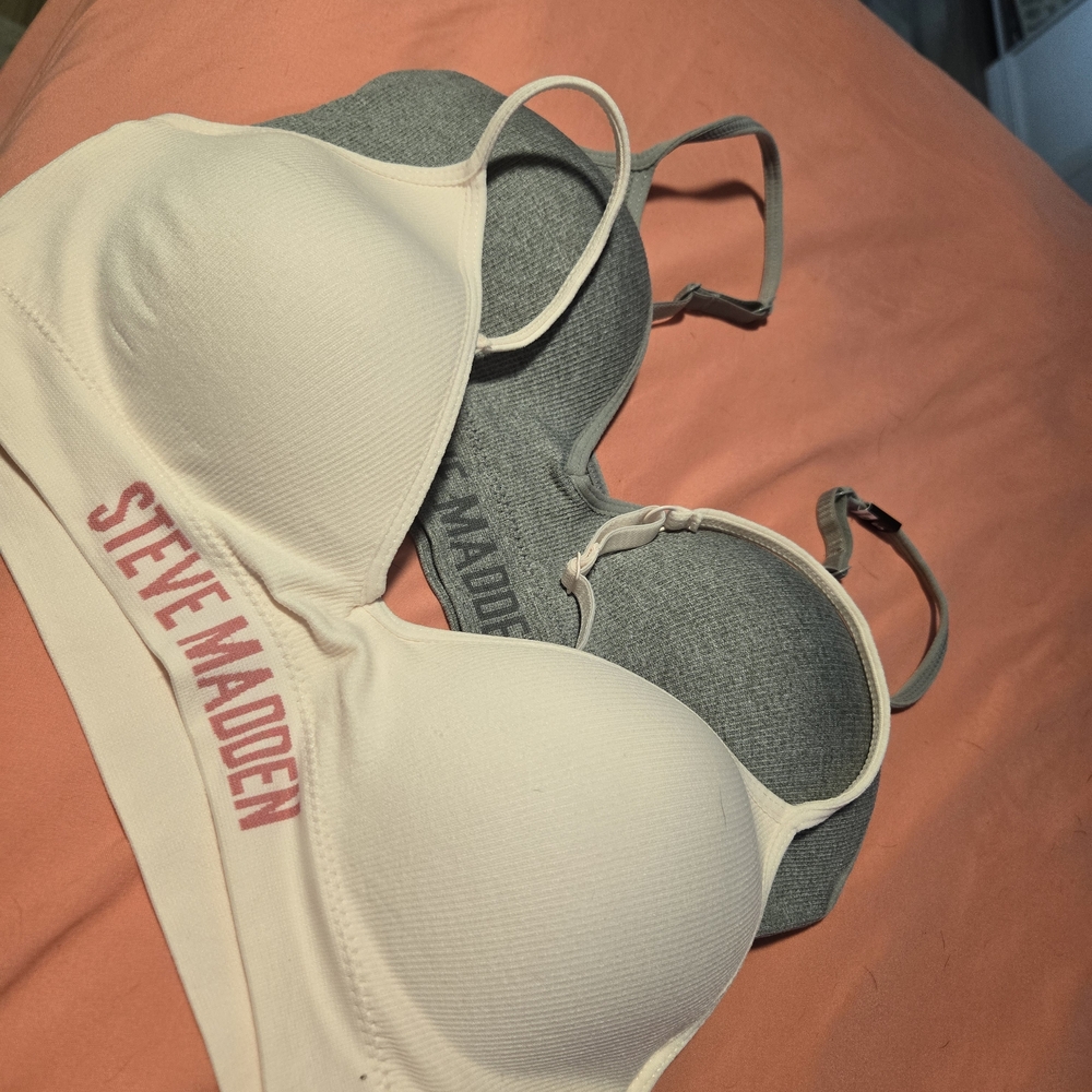 Steve Madden Gray and Pink Bralette Set - Picture 3 of 6